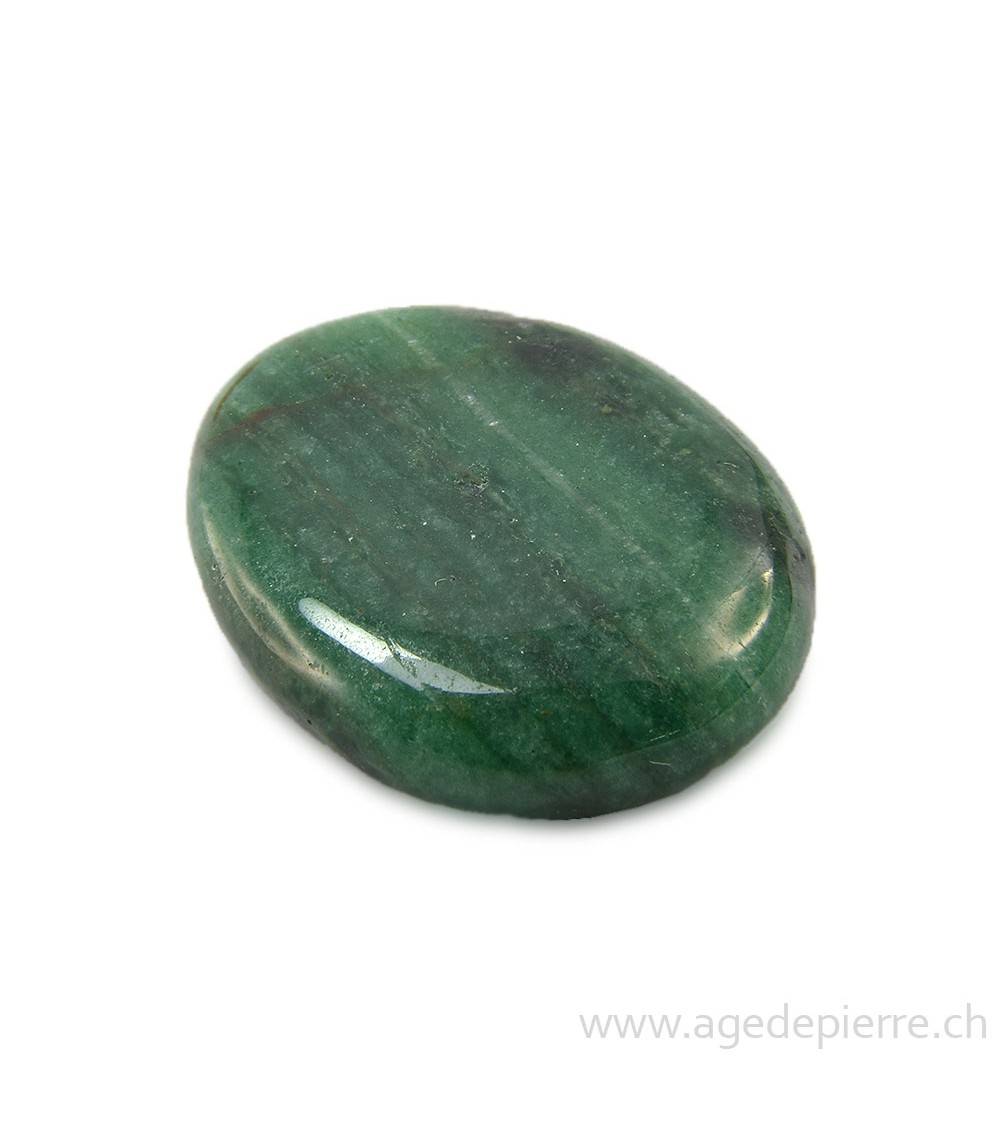 Aventurine verte galet plat