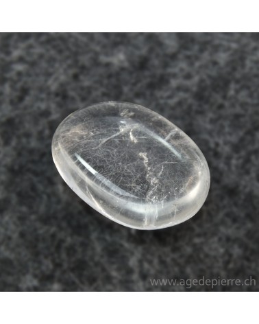 Cristal de roche en galet plat