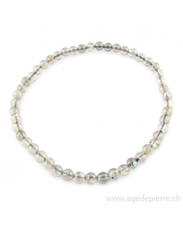 Labradorite bracelet avec perles de 4mm