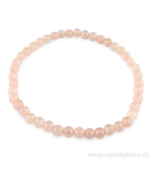 Bracelet en quartz rose L'Âge de pierre Vevey