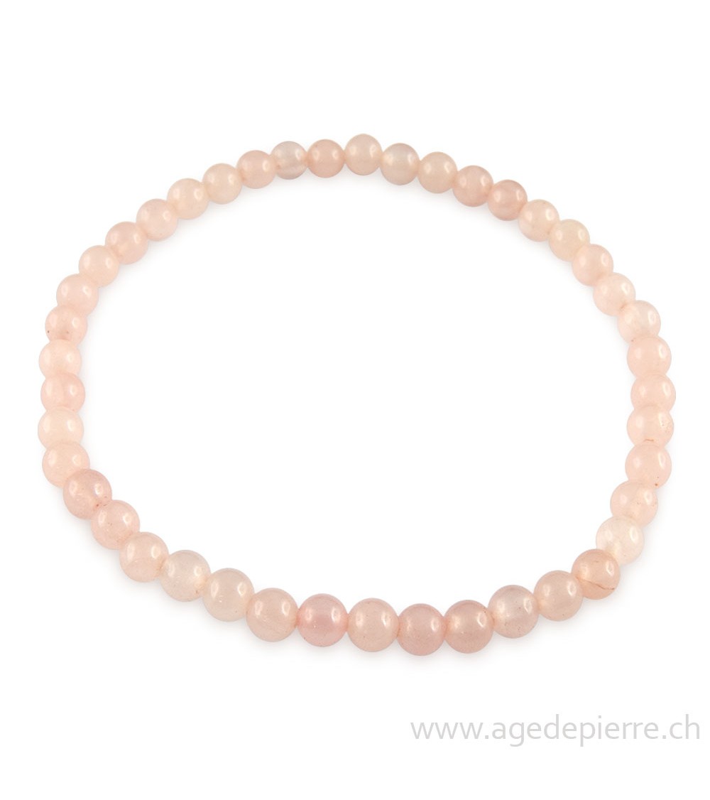 Bracelet en quartz rose L'Âge de pierre Vevey