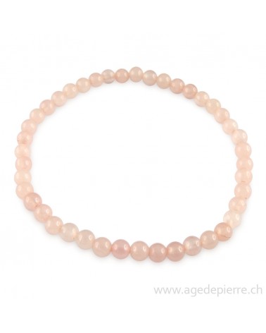 Bracelet en quartz rose L'Âge de pierre Vevey