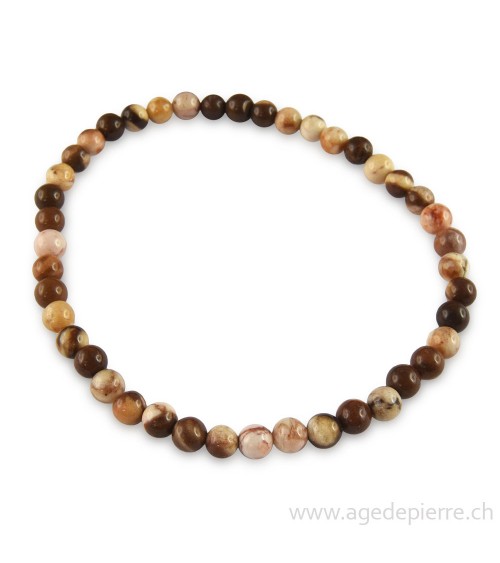 Jaspe cappuccino bracelet avec perles de 4mm