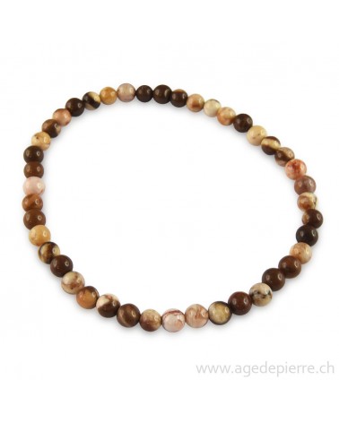 Jaspe cappuccino bracelet avec perles de 4mm