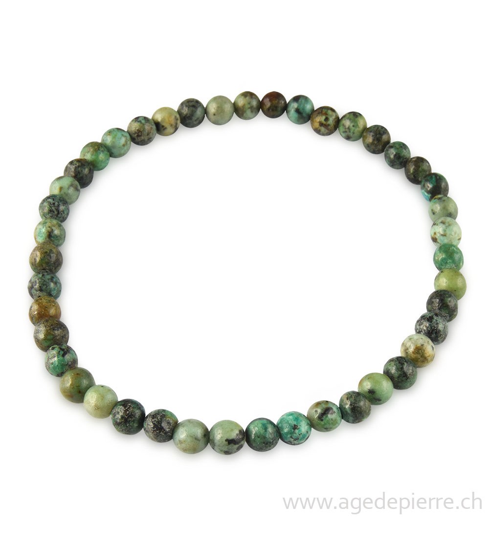 Turquoise du Tibet bracelet avec perles de 4mm