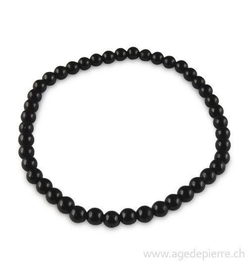 Obsidienne noire bracelet avec perles de 4mm