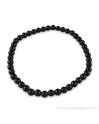 Obsidienne noire bracelet avec perles de 4mm