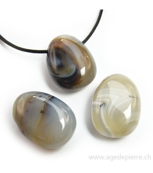 agate dendritique pendentif