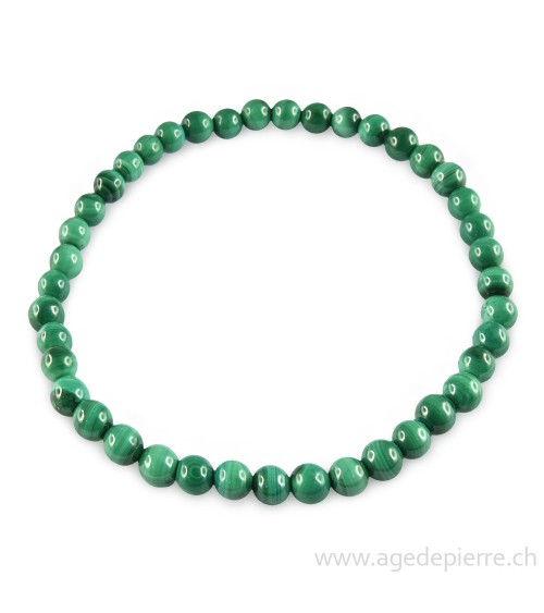 Malachite bracelet avec perles de 4mm