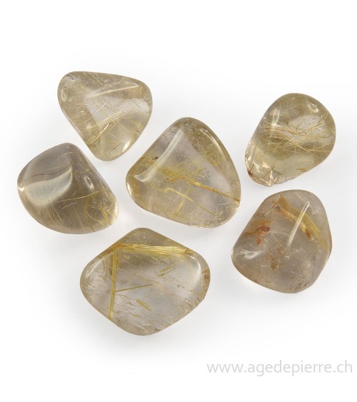 Quartz rutile galet l'Âge de pierre
