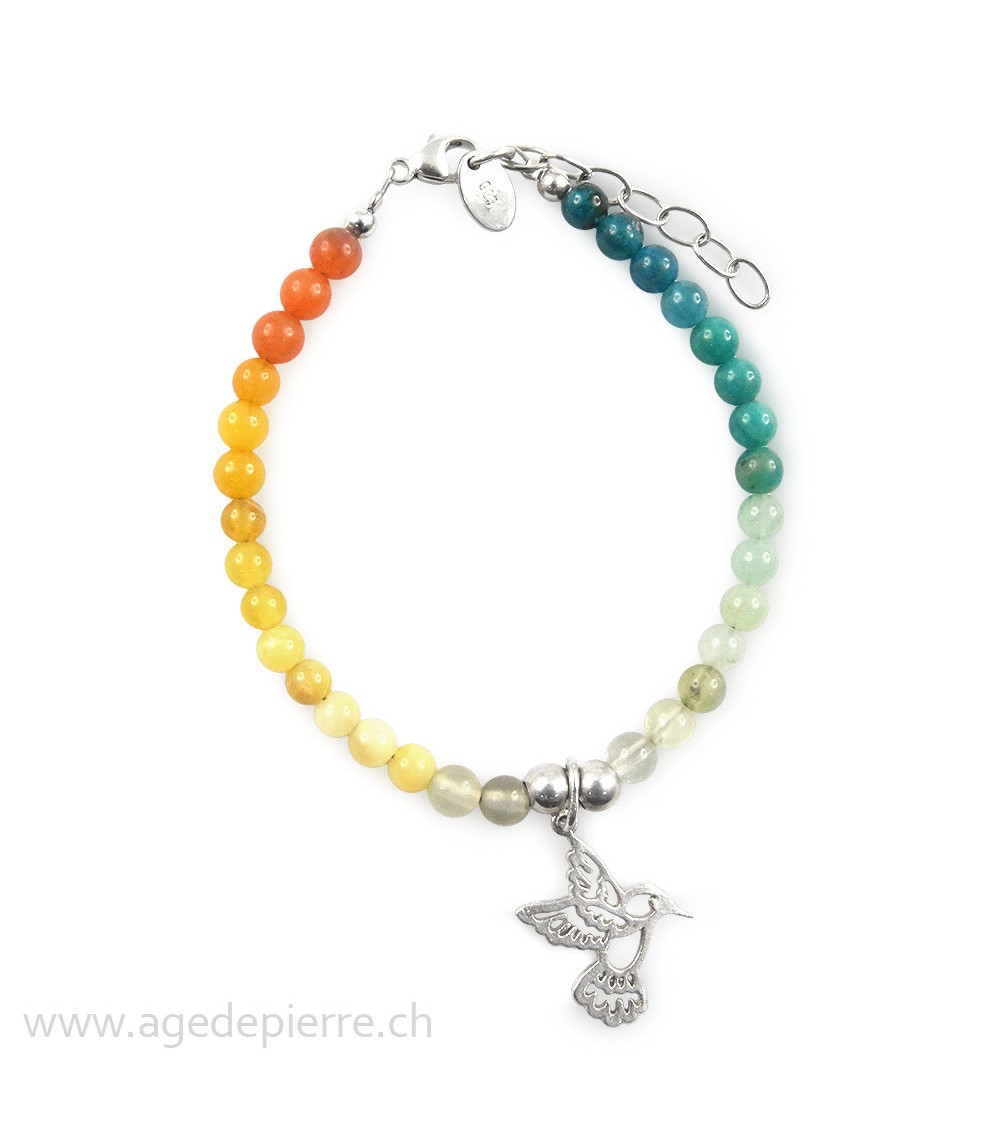 bracelet colibri pierre