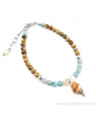 bracelet avec amazonite