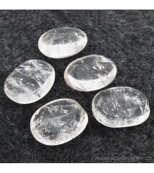 Cristal de roche mini galet plat