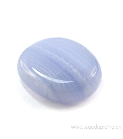 Agate blue lace en mini galet plat