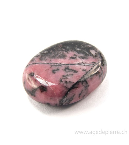 Rhodonite en mini galet plat l'Âge de pierre Vevey