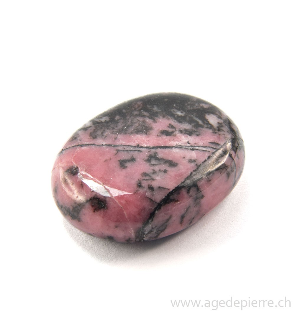 Rhodonite en mini galet plat l'Âge de pierre Vevey