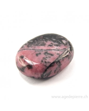 Rhodonite en mini galet plat l'Âge de pierre Vevey