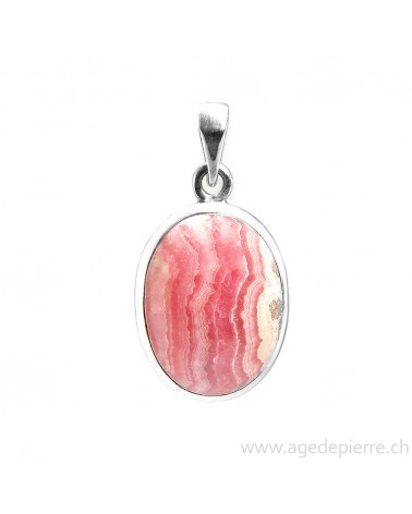 Pendentif en argent 925 avec rhodocrosite