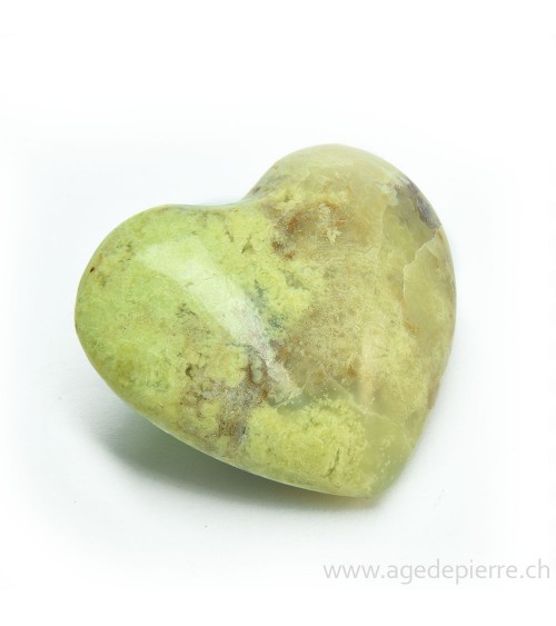 Coeur en opale pistache