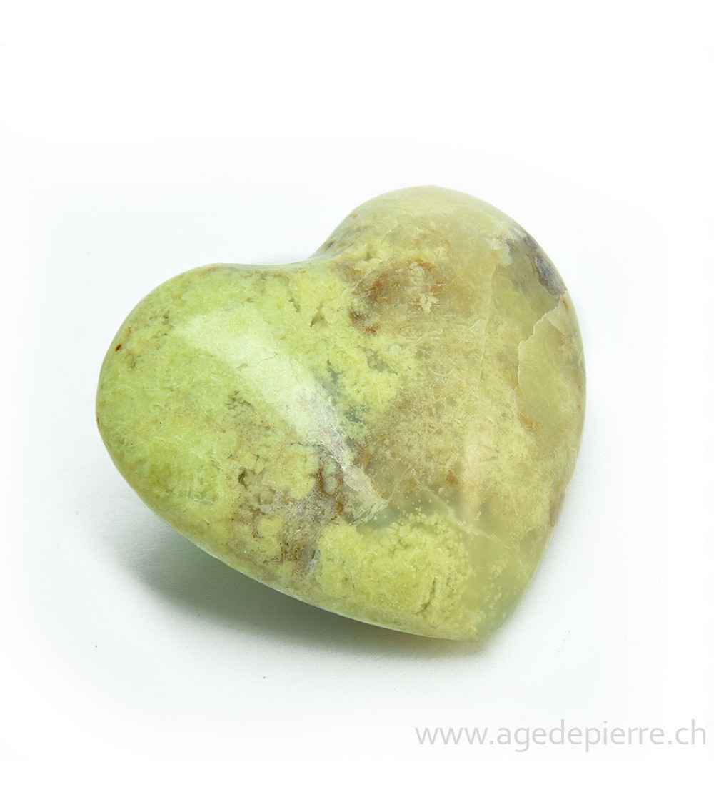 Coeur en opale pistache