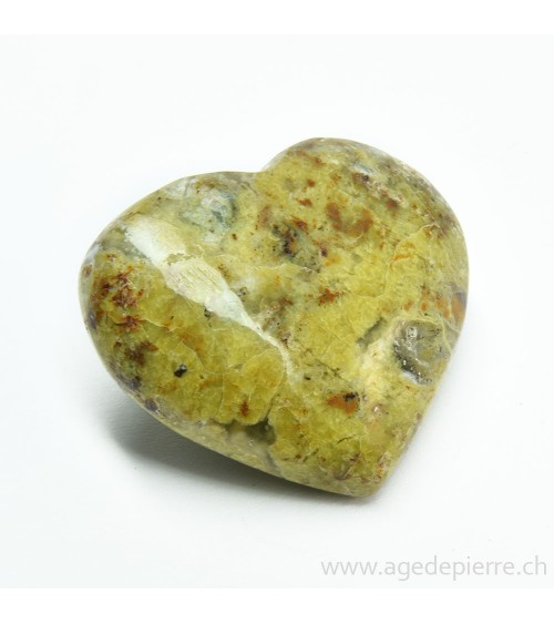 Coeur en opale pistache