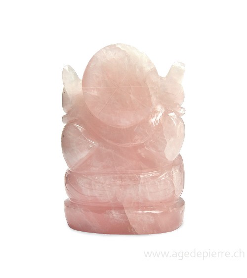Ganesh en quartz rose