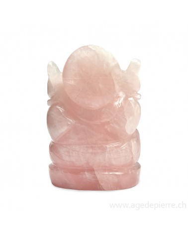 Ganesh en quartz rose