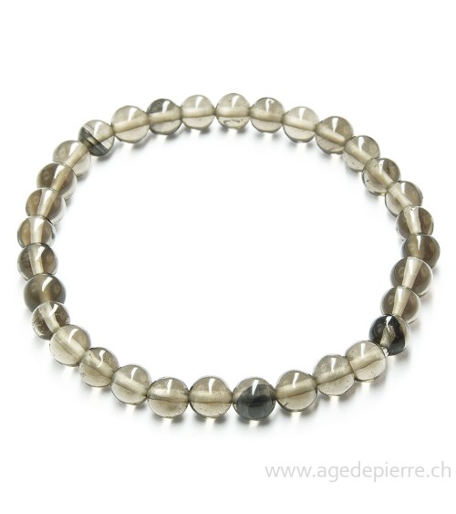 Obsidienne fumée bracelet avec perles de 6mm