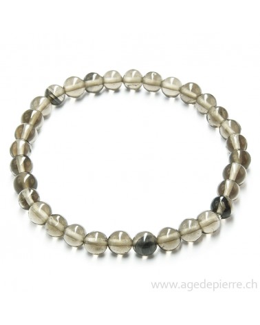Obsidienne fumée bracelet avec perles de 6mm