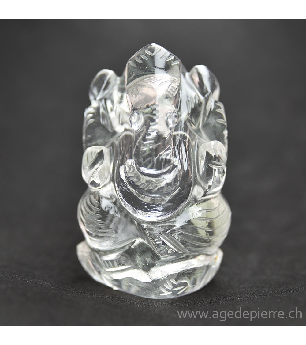 Ganesh en cristal de roche