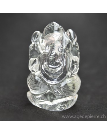 Ganesh en cristal de roche