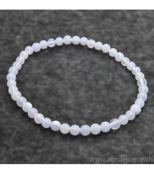 Calcédoine bracelet avec perles de 4mm
