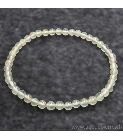 Préhnite bracelet avec perles de 4mm