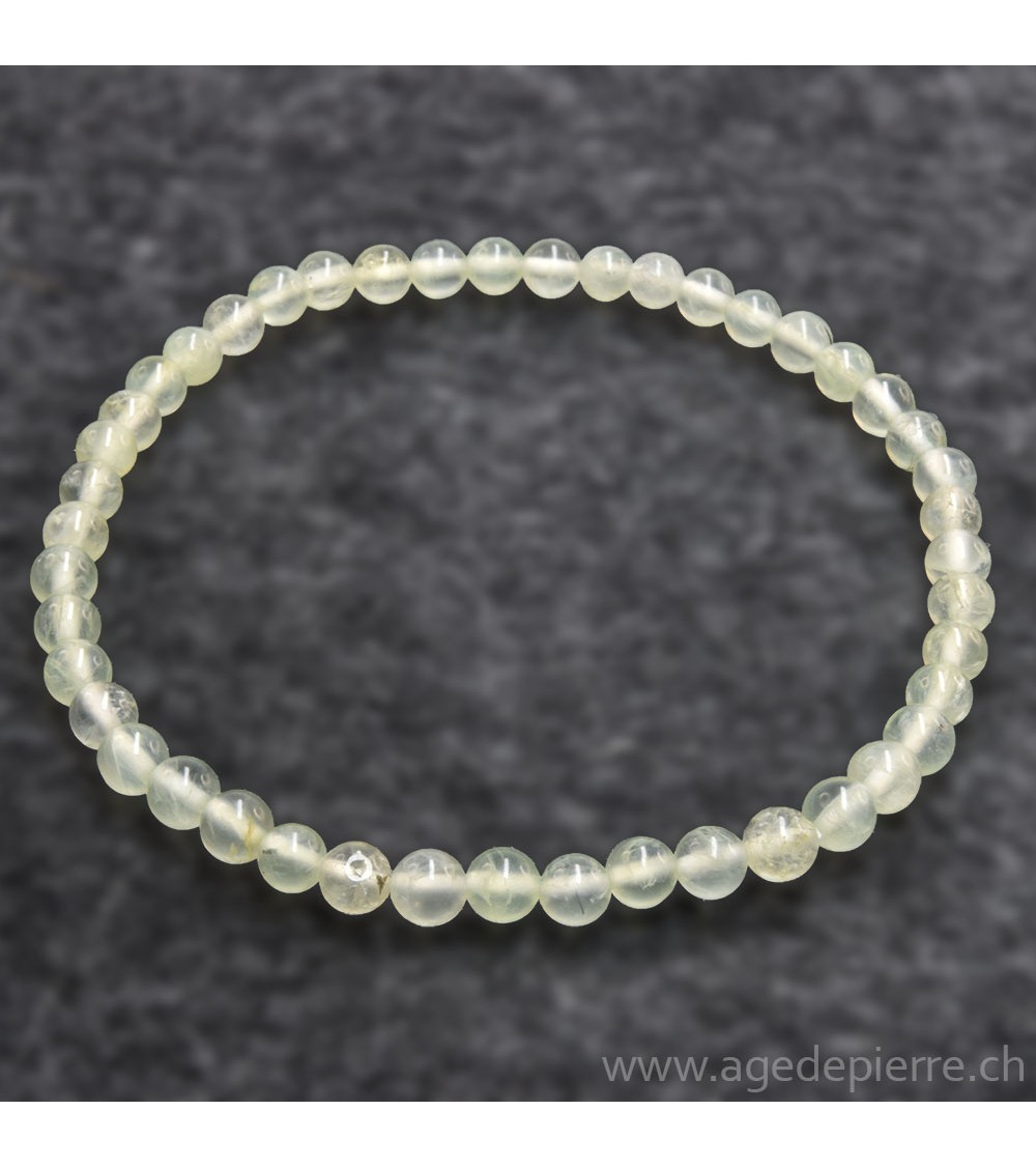 Préhnite bracelet avec perles de 4mm