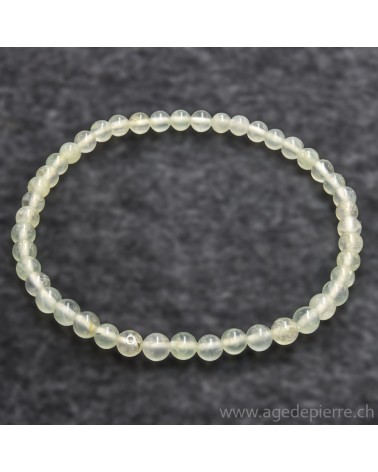 Préhnite bracelet avec perles de 4mm