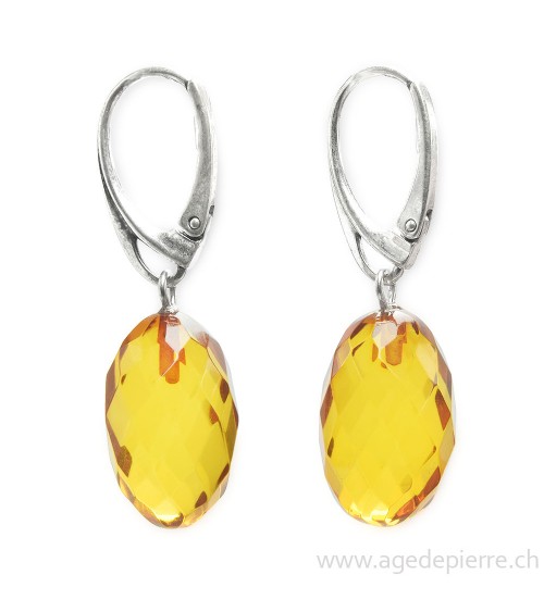 ambre boucles d'oreilles