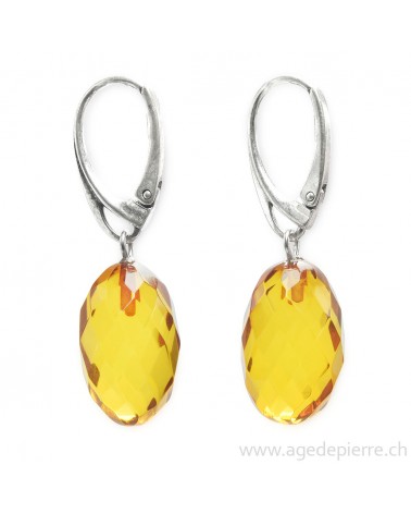 ambre boucles d'oreilles
