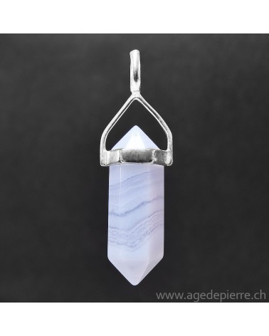Pendentif agate blue lace