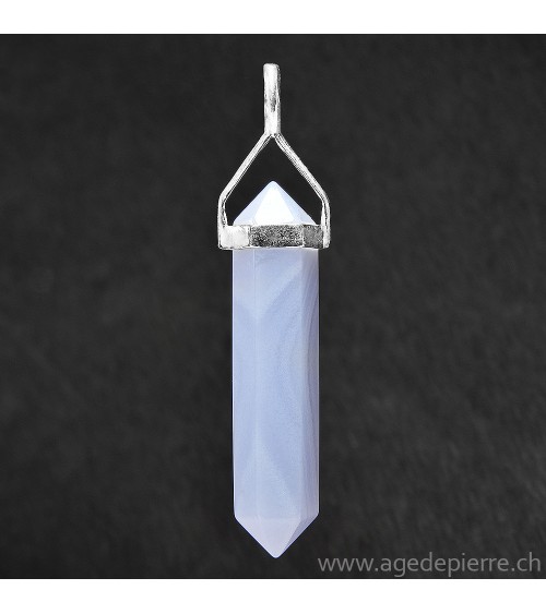 Agate blue lace pendentif