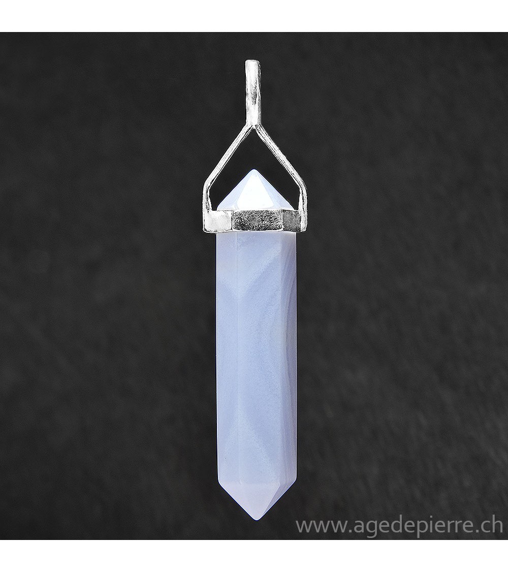 Agate blue lace pendentif