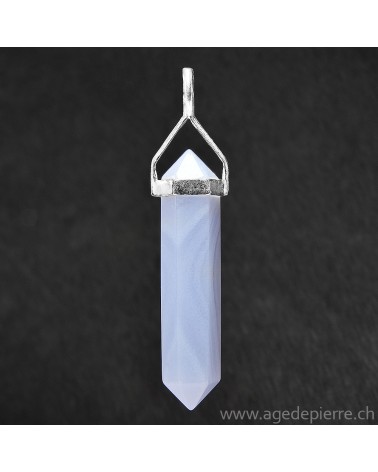 Agate blue lace pendentif