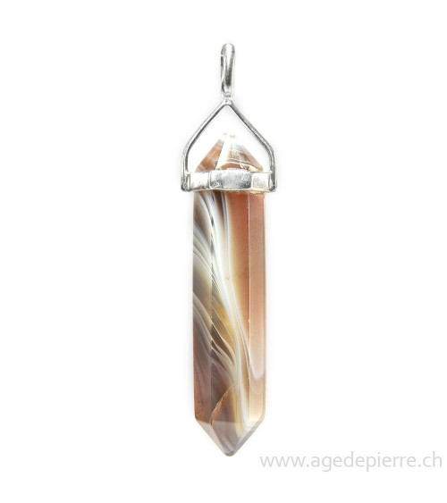 Agate du Botswana pendentif