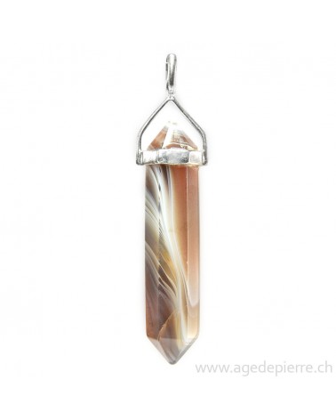 Agate du Botswana pendentif