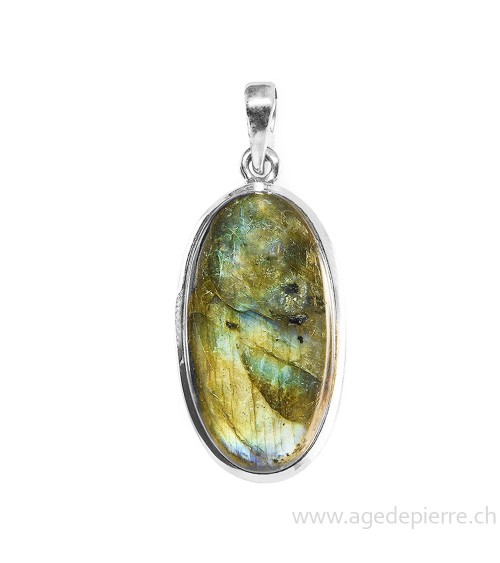Pendentif labradorite avec argent 925