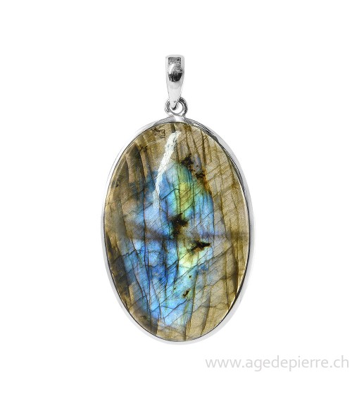 Pendentif labradorite avec argent 925