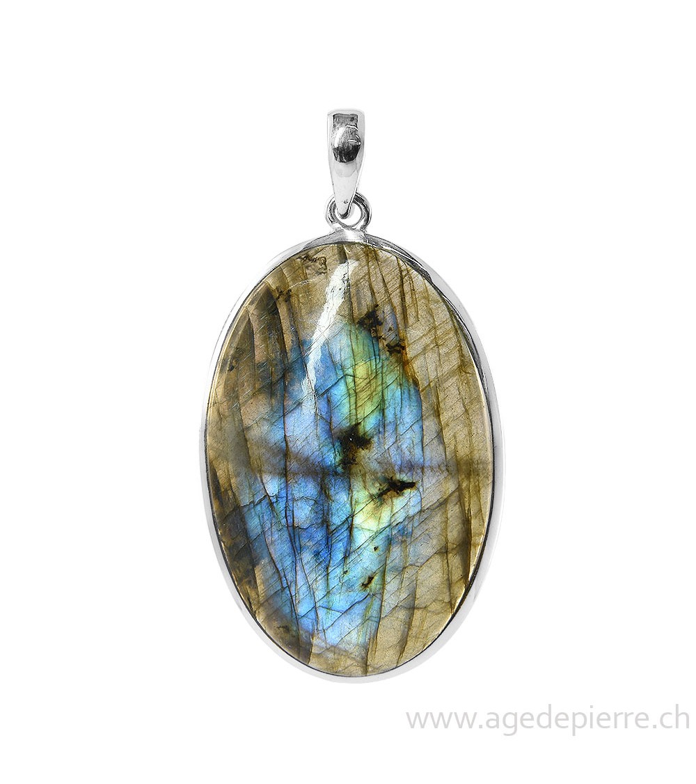 Pendentif labradorite avec argent 925
