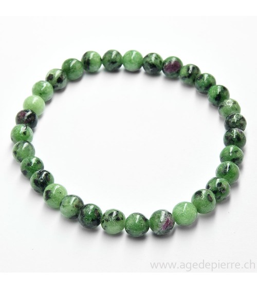 Rubis zoïsite bracelet  l'Âge de pierre Vevey