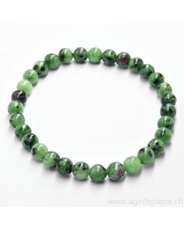 Rubis zoïsite bracelet  l'Âge de pierre Vevey