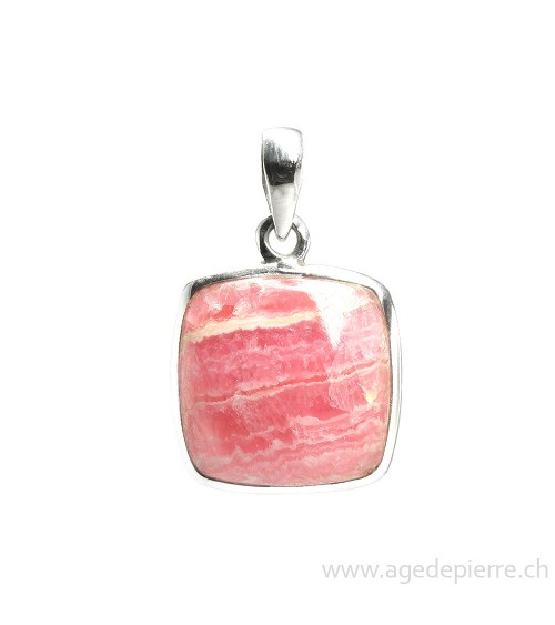 Pendentif en argent 925 avec rhodocrosite
