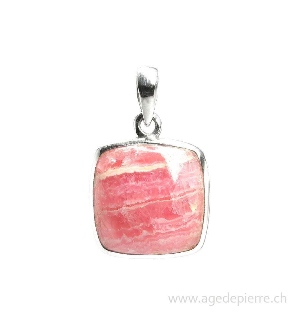 Pendentif en argent 925 avec rhodocrosite